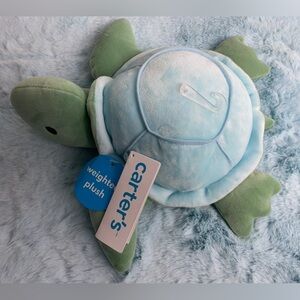 Carters Plush Weighted TURTLE Baby Toy #68261
 - NWT
